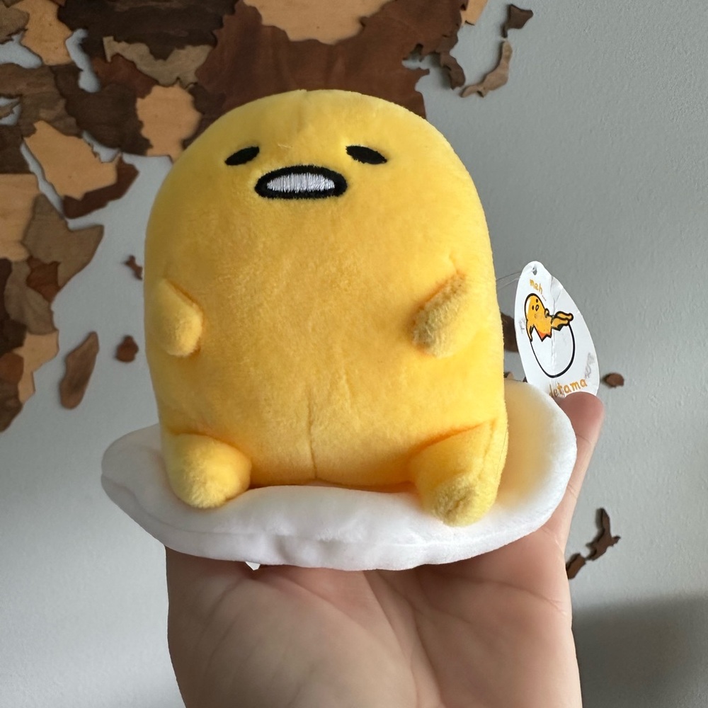 Sanrio Gudetama Lazy Egg 4.5” Kawaii Plush Stuffed Animal New with Tags